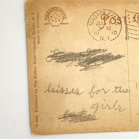 1910 Olcott Beach International Open Train Buffalo News Mezzochrome Postcard - Picture 5 of 6